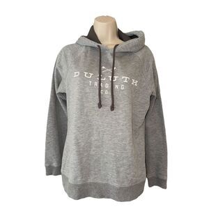 Duluth Hoodie Women’s Xsmall Gray Logo Fleece Pullover